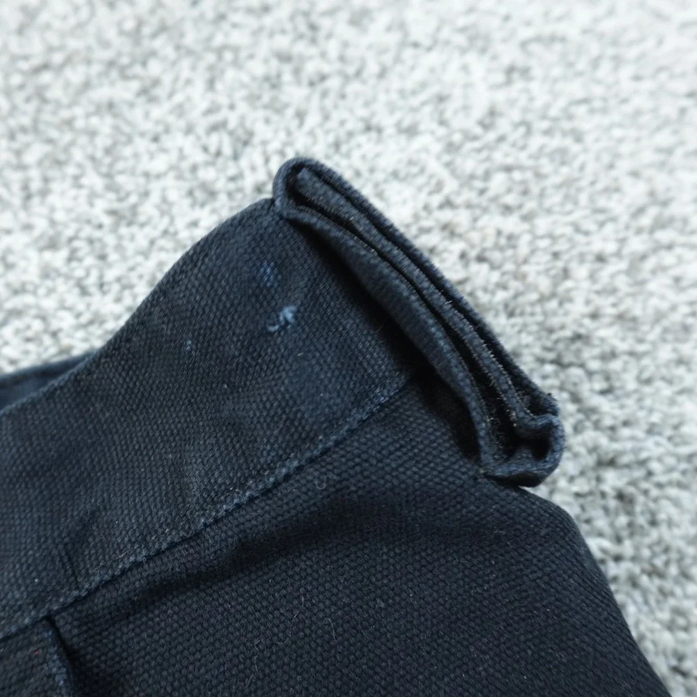 Duluth Pants Mens 48X34 Black Heavy Canvas Cargo Utility Double Knee Work Hiking